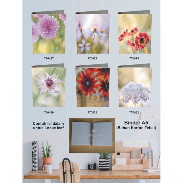 

Binder A5 / Binder Note A5 / Bunga / Set 2925
