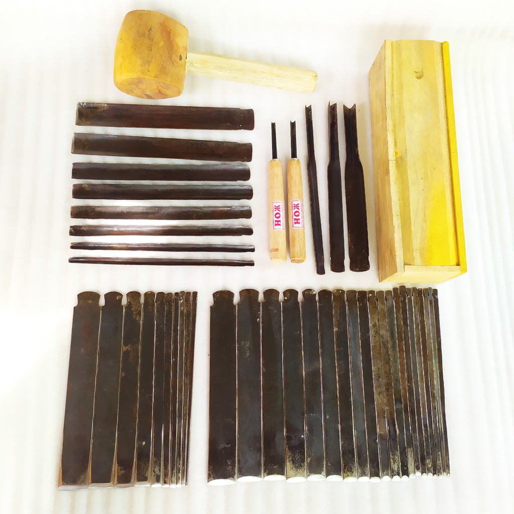 alat pahat tatah ukir kayu 1 set lengkap isi 43bilah baja alat pahat tatah ukir kayu 1 set lengkap isi 43bilah baja