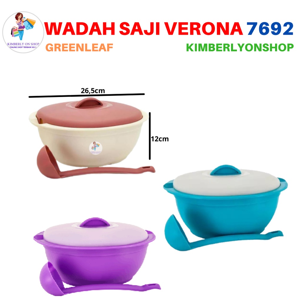 Wadah Saji Food Storage Verona 2,4 Liter 7692 Green Leaf