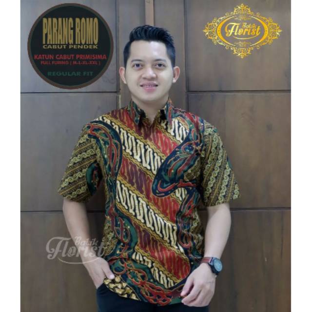 Hem Batik Eksklusif Terbaru PARANG ROMO Bahan Katun Cabut Lapis Furing