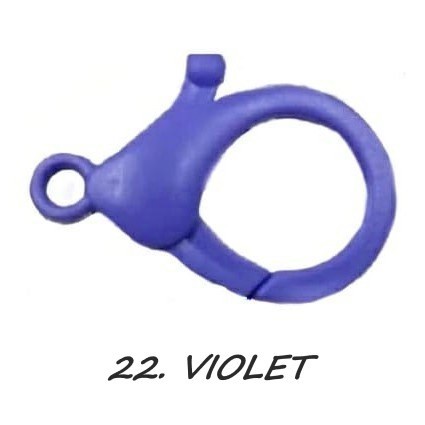 Kaitan Kokot Udang Plastik Claps Plastik Uk 35mm Warna/i Doff Harga/Pc-22. VIOLET