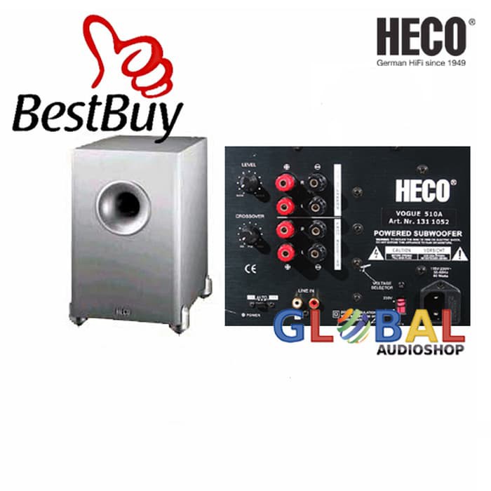 HECO VOGUE 510A SPEAKER SYSTEM 5.1 SATELLITES 2-WAY ALUMINUM STEEL