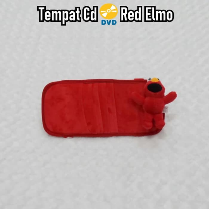 Organizer Tempat Cd Dvd Kartu Sunvisor Mobil merah Elmo P