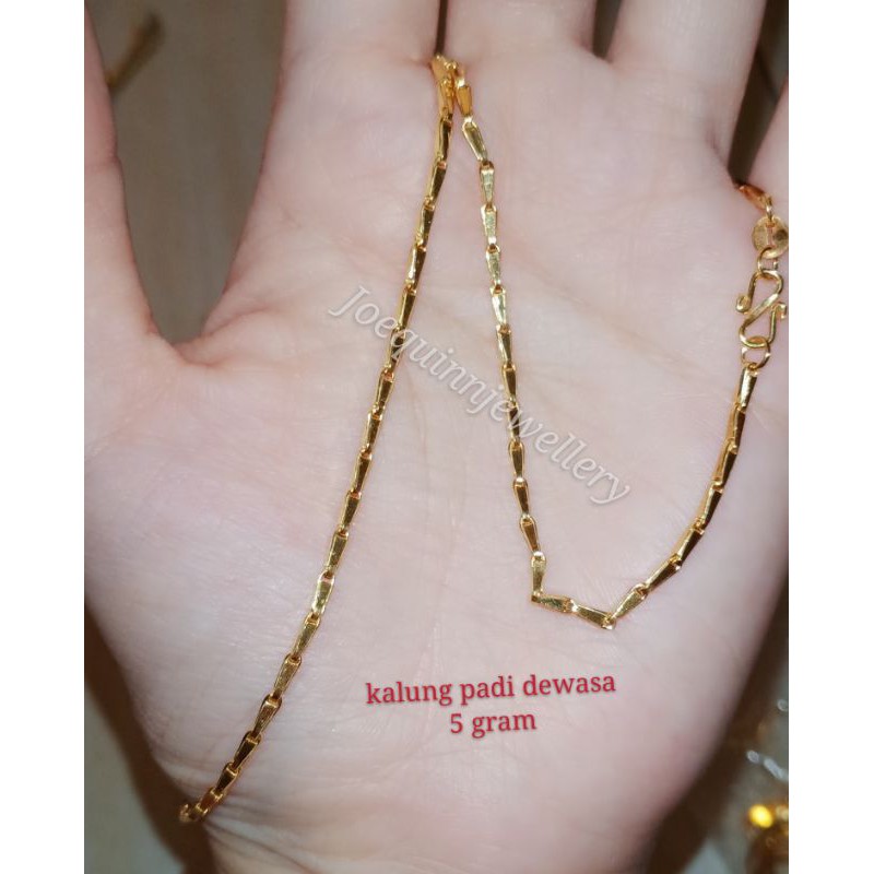 kalung padi emas muda ready yang 4gram