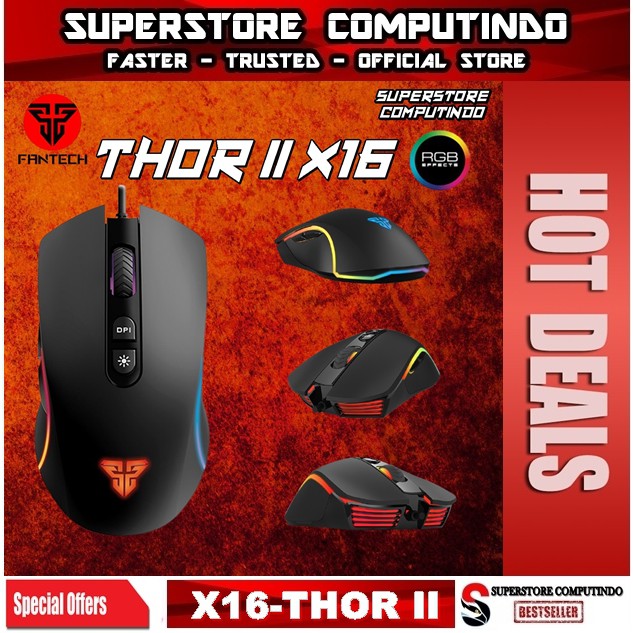 Fantech THOR II X16 Macro RGB Gaming Mouse PIXART