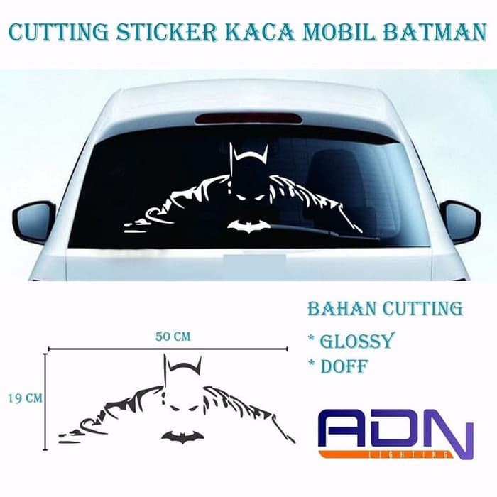 Stiker Sticker kaca belakang mobil BATMAN 50 x 19 cm ADN