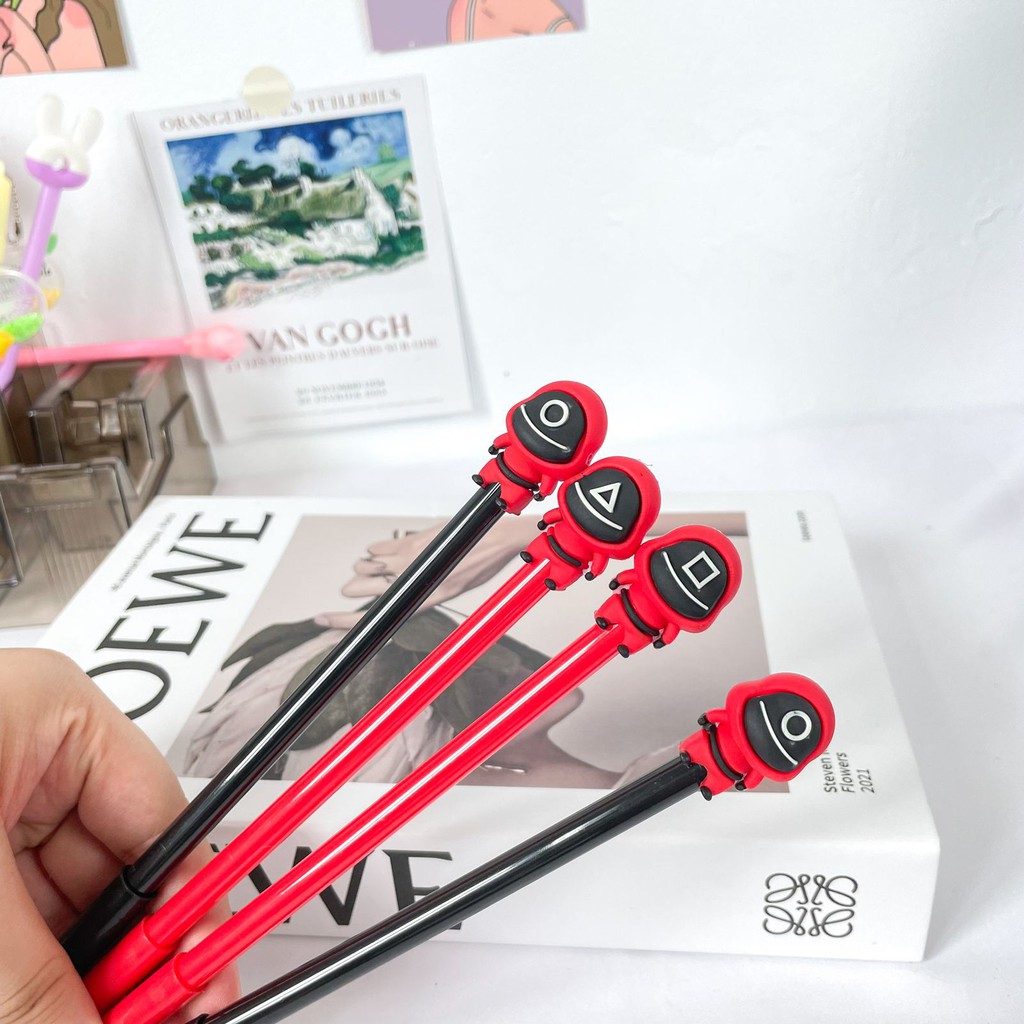 Pulpen Gel Squid Game film korean Ballpoint gel Squid Game kado unik souvenir alat stationery Murah Ready-2