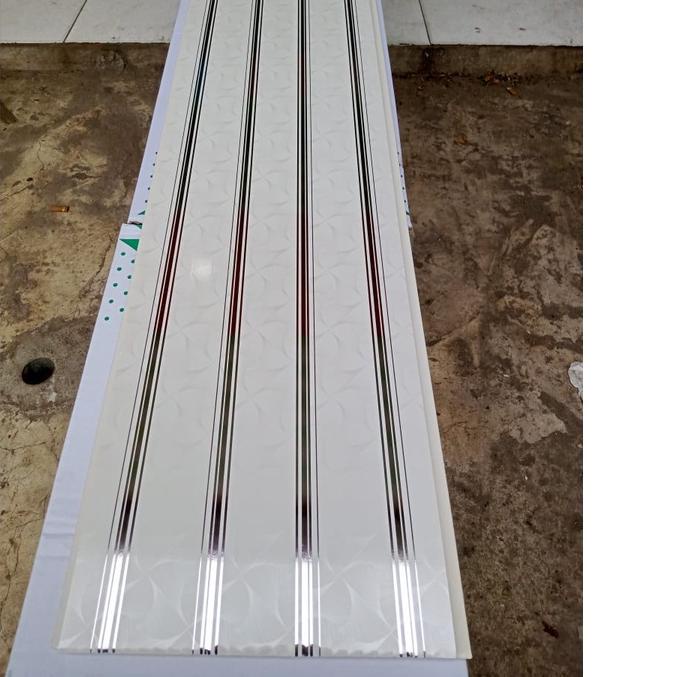 ❤[BIG ⚡ALE]❤ Plafon Pvc Garis Silver GN 2005 harga bersaing