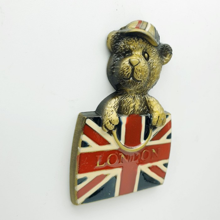 3D LOGAM Souvenir Negara magnet Kulkas Tempelan England London Bear