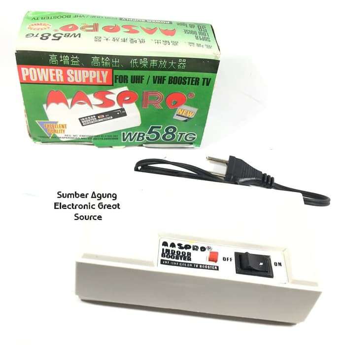 Booster Bawah Maspro WB58TG Power SUpply UHF VHF Antena Berkualitas