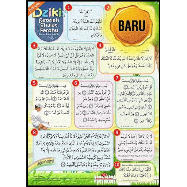 Poster Anak Dzikir Setelah Shalat Fardhu Sesuai Sunnah Nabi Shopee Indonesia
