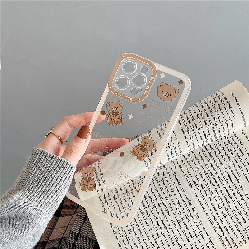 Soft Case TPU Motif Kartun Beruang Untuk Huawei Y7A Nova 3i Nova5T Nova7i P20 Lite P30 Y9 2019 Y9 Prime Y7 Pro Y9S