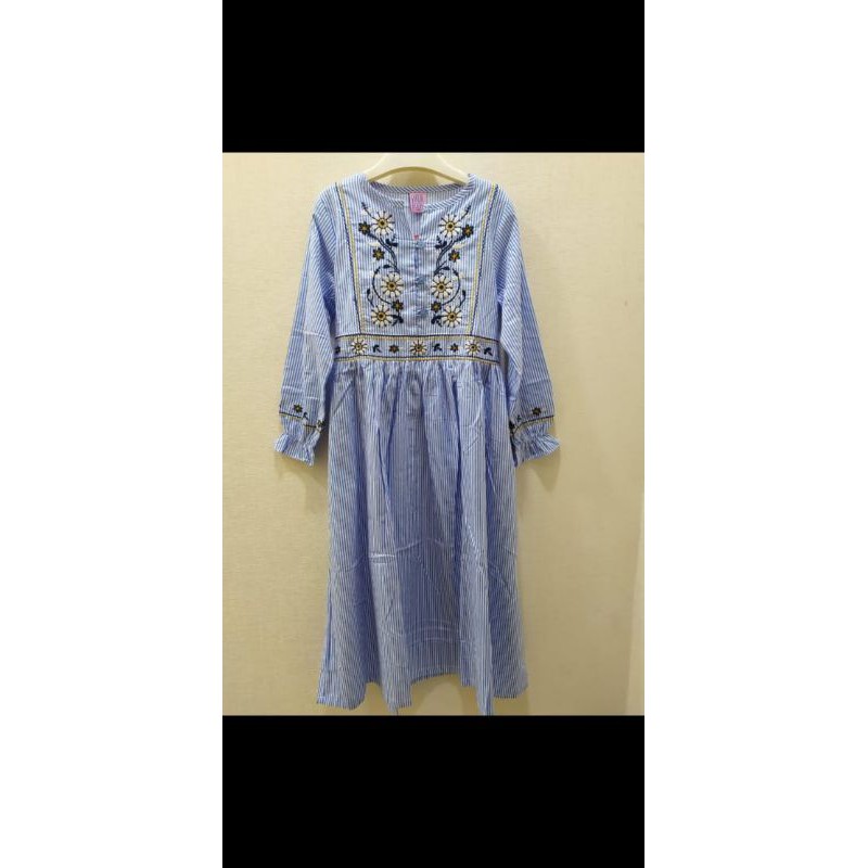 gamis anak salur bordir boom birdie