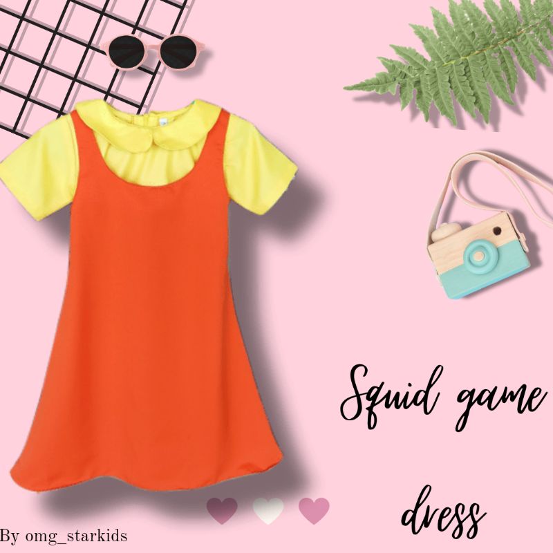 baju squid game / dress squid game / costum boneka squid game / baju boneka squid game READY STOCK 