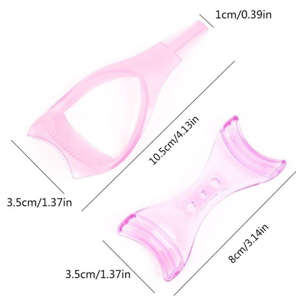 Nanas 2pcs/Set Maskara Eyeliner Aplikator Wanita Perisai Bulu Mata Palsu Sisir Brush Card