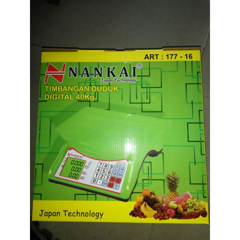 nankai ART 177 16 timbangan digital pvc 40kg timbangan duduk timbangan buah 40 kg bahan plastik