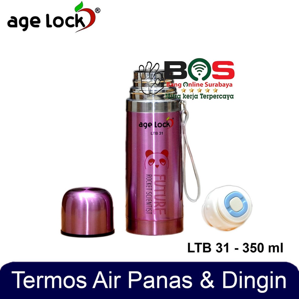 Thermos Air Dingin Panas 350 ML Botol Minum Stainless Steel Age Lock LTB-31