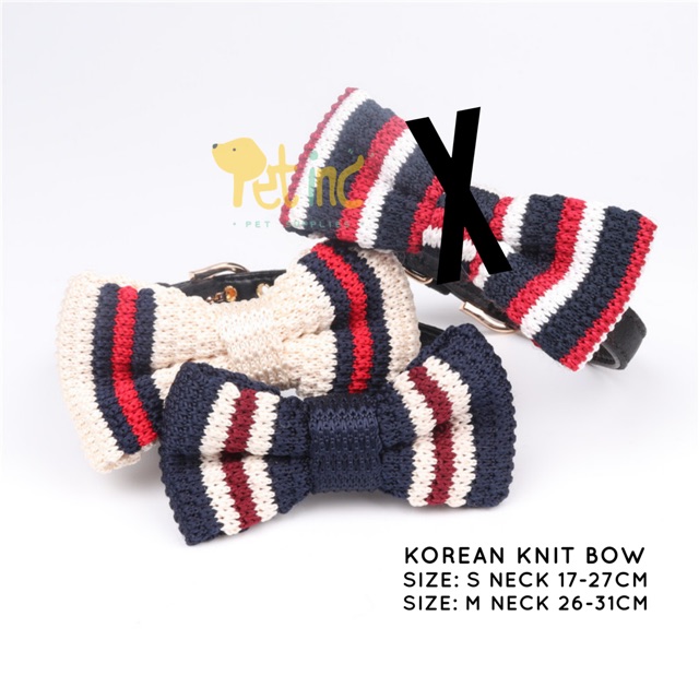 Pet korean knot bow collar