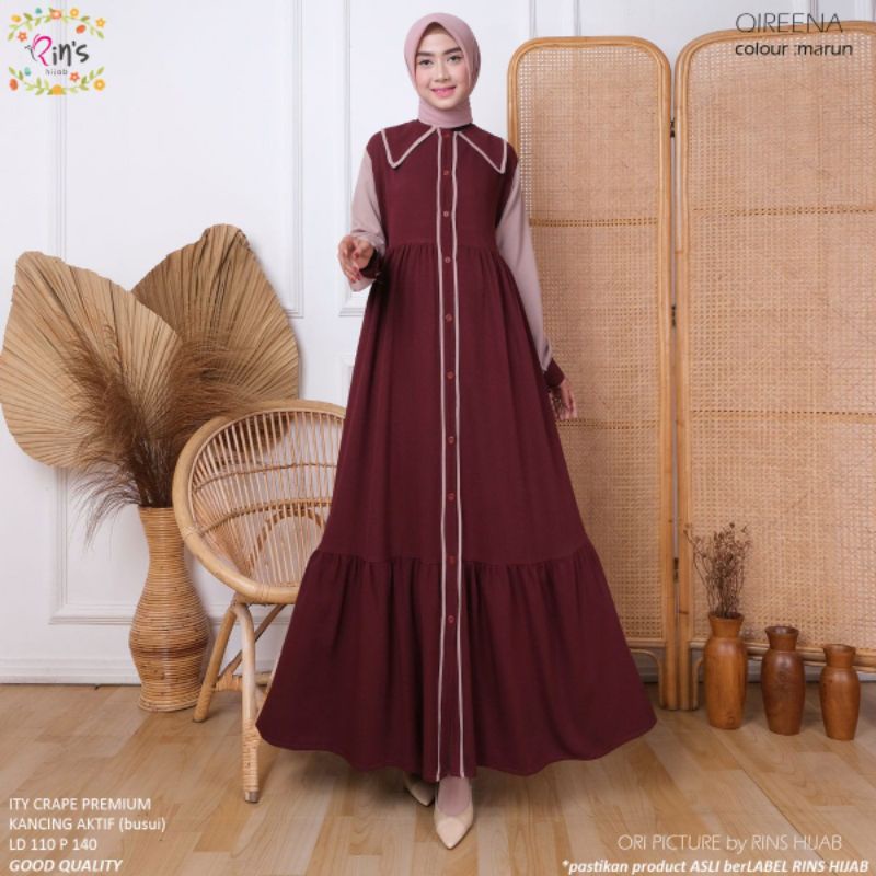 Qireena Maxy ori by Rins hijab gamis recommended