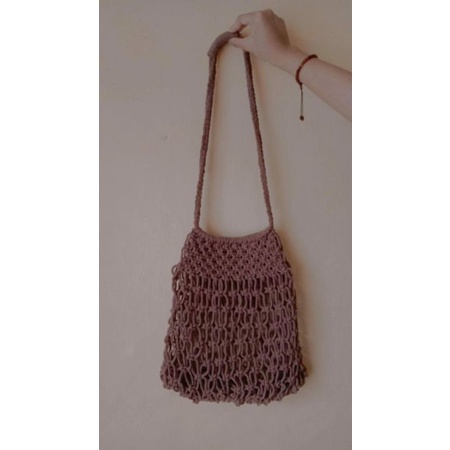 macrame bag / tas slempang / tote bag rajut