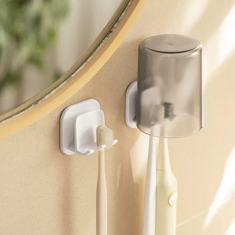 HOLDER GANTUNGAN TEMPAT SIKAT GIGI DAN GELAS KUMUR 2IN1 / TOOTHBRUSH HOOK HOLDER ANS0128