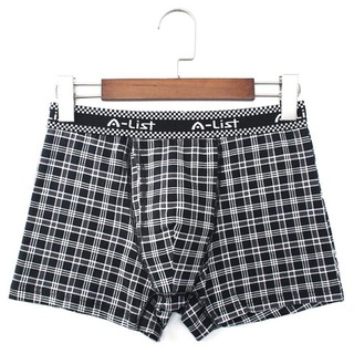  Celana  Dalam Boxer Brief Bahan Katun  Motif  Kotak  Kotak  