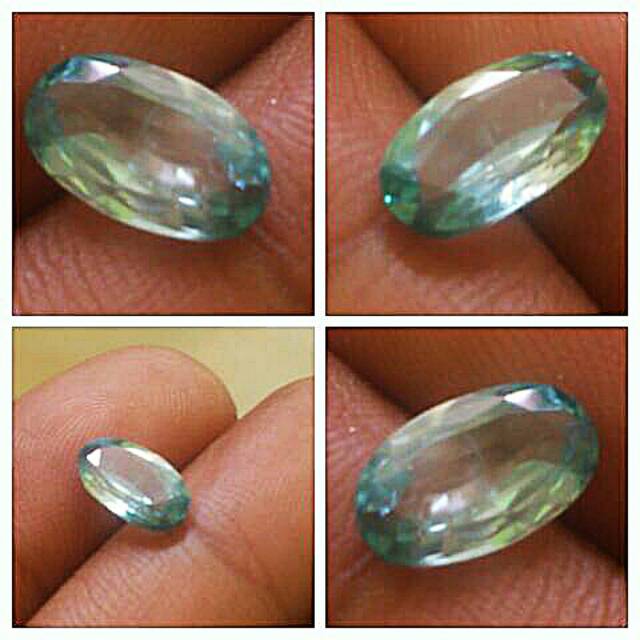 Natural Blue Zircon Yakut Biru Asli Alam Original Berkilau Berkwalitas