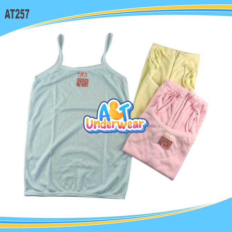 AT257-6 PICIS kaos singlet wanita Remaja Shelia/tengtop Remaja tali kecil