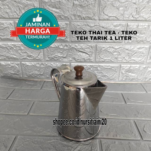 

TEKO THAI TEA 1+ LITER - TEKO TEH TARIK - TEKO STAINLESS - TEKO CORONG PENDEK