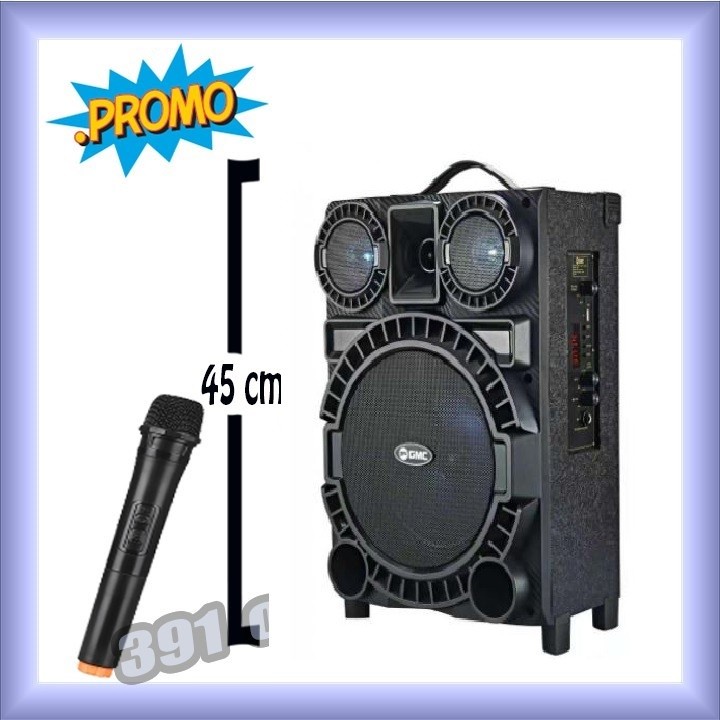 SPEAKER PORTABLE MEETING BLUETOOTH GMC 897S + BONUS MIC WIRELESS