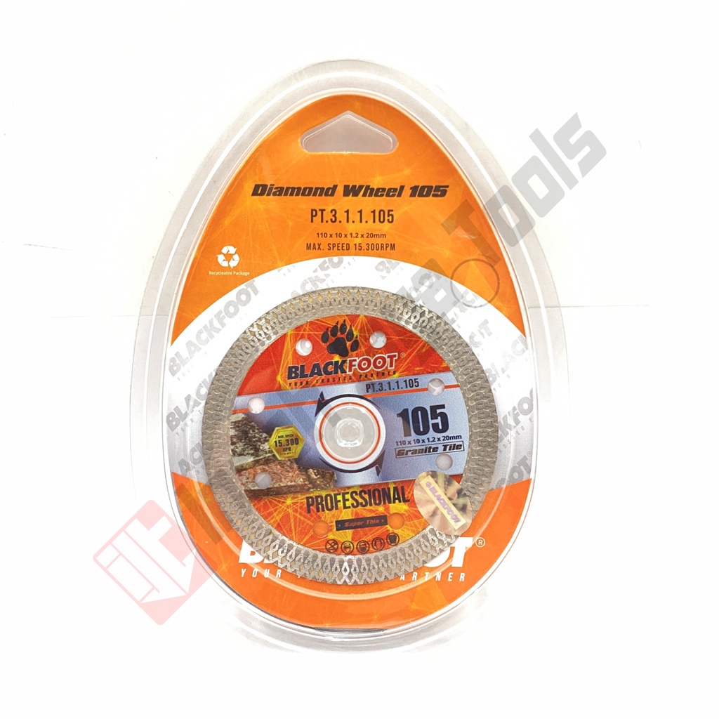 BLACKFOOT 105 TURBO Diamond Wheel 4&quot; Mata Pisau Potong Keramik Granit