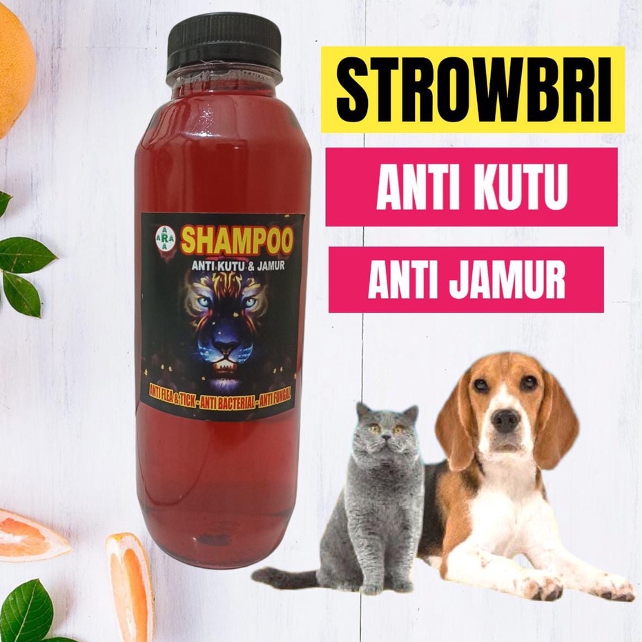 Sampo Kucing Anjing 200 ml anti kutu jamur dan melebatkan bulu