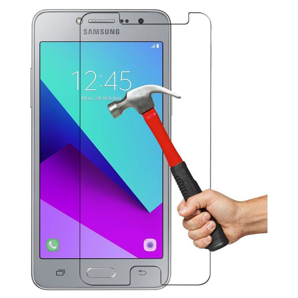 J2 Prime - Tempered Glass Anti Gores Kaca Bening Clear Hp Samsung + Free Dus Dan Bubble Wrap