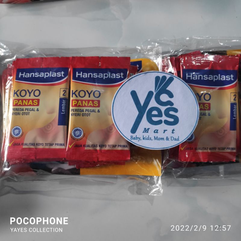 COD Koyo Hansaplast Hangat Panas Saset 1 PCS Sachet isi 2 lembar Pereda Pegal nyeri otot Kuning Merah