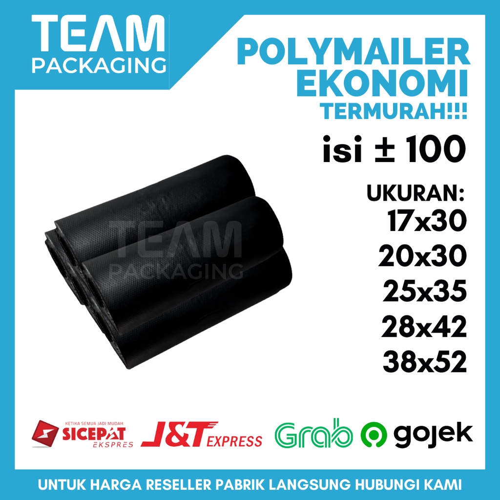 

Polymailer 17x30 Hitam Amplop/Kantong Plastik Packing Barang Online Murah Kualitas Ekonomis
