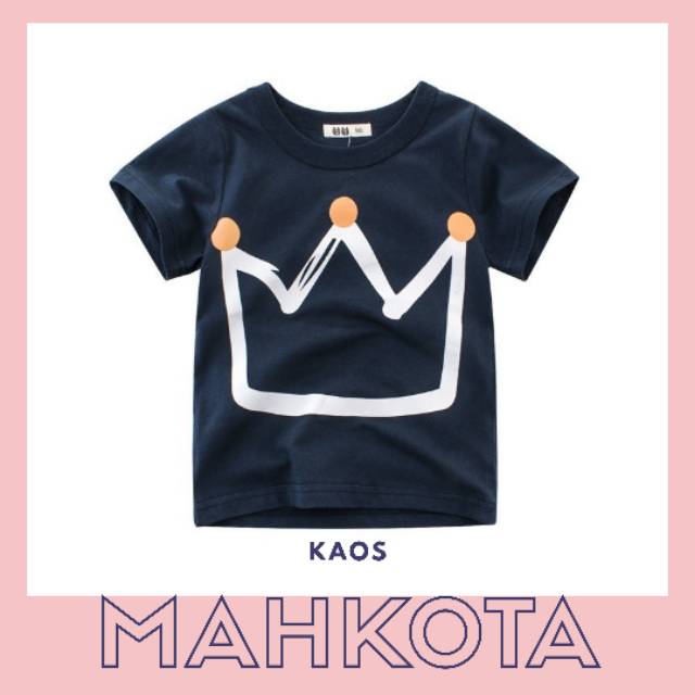 Kaos Anak Laki-Laki Motif Mahkota (Ready Stock)