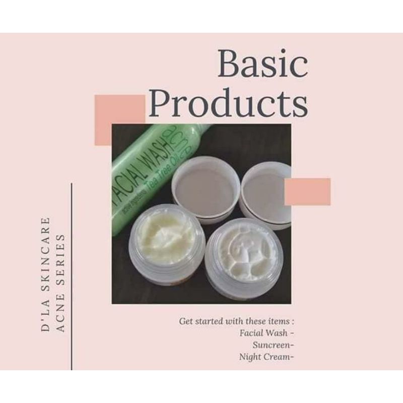 paket basic acne whitening D'La skincare paket AWP/AW2/AW3