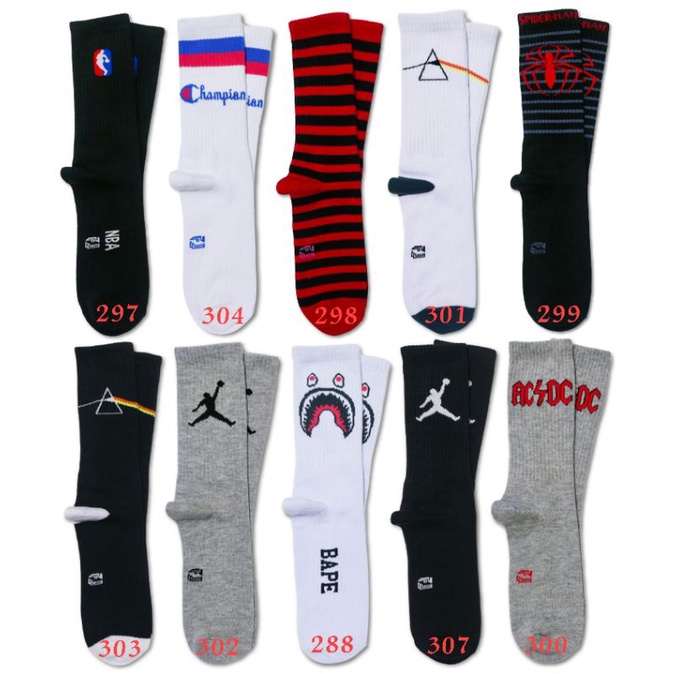 Kaos kaki oldschool motif skate / kaos kaki old school motif basket-1