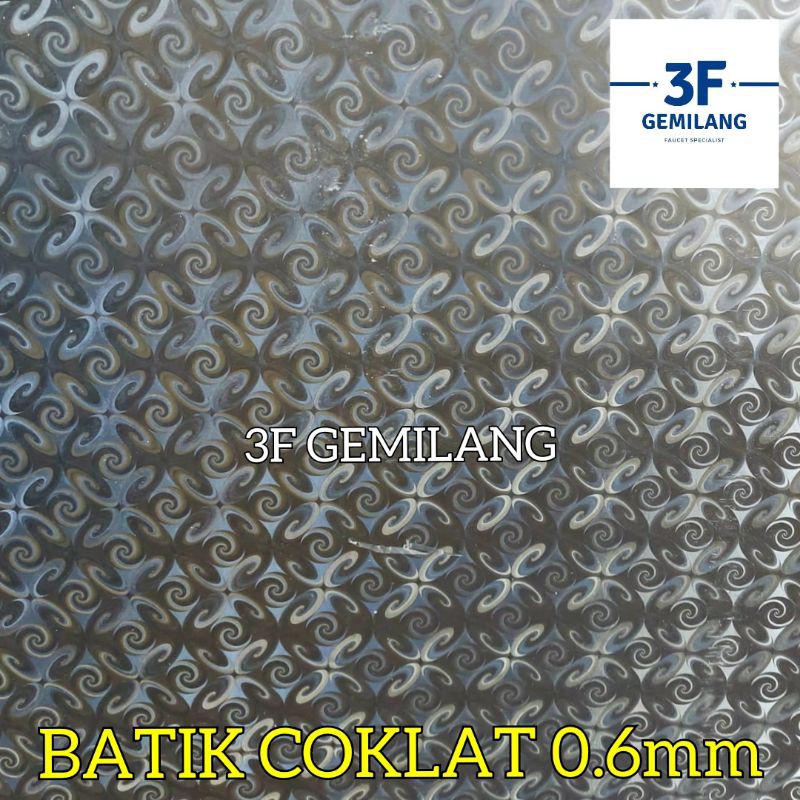 Fiber Plastik Penutup Pagar Motif Batik 3D 0.6mm  Meteran