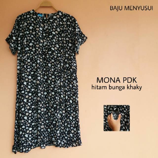 MAMIGAYA Dress Menyusui MONA Pendek Formal Baju Hamil Menyusui