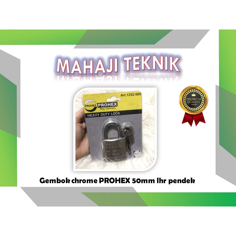 Prohex Kunci Gembok Leher Pendek 50 mm Satin Gembok Putih Chrome Prohex Termurah Berkualitas