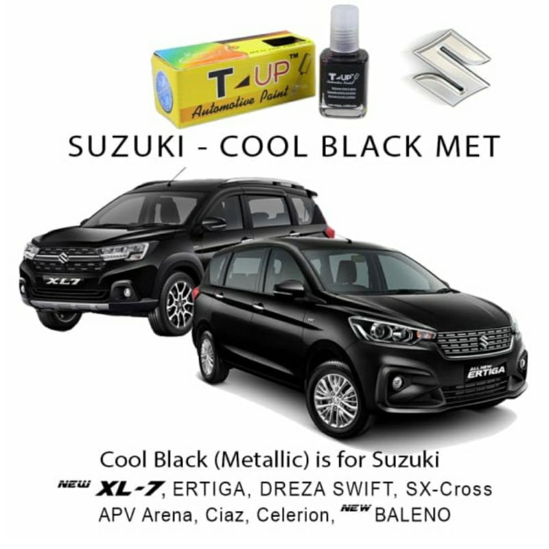 T-UP CAT OLES SUZUKI COOL BLACK METALLIC CONTOH CAT COOL BLACK SUZUKI CONTOH CAT HITAM SUZUKI