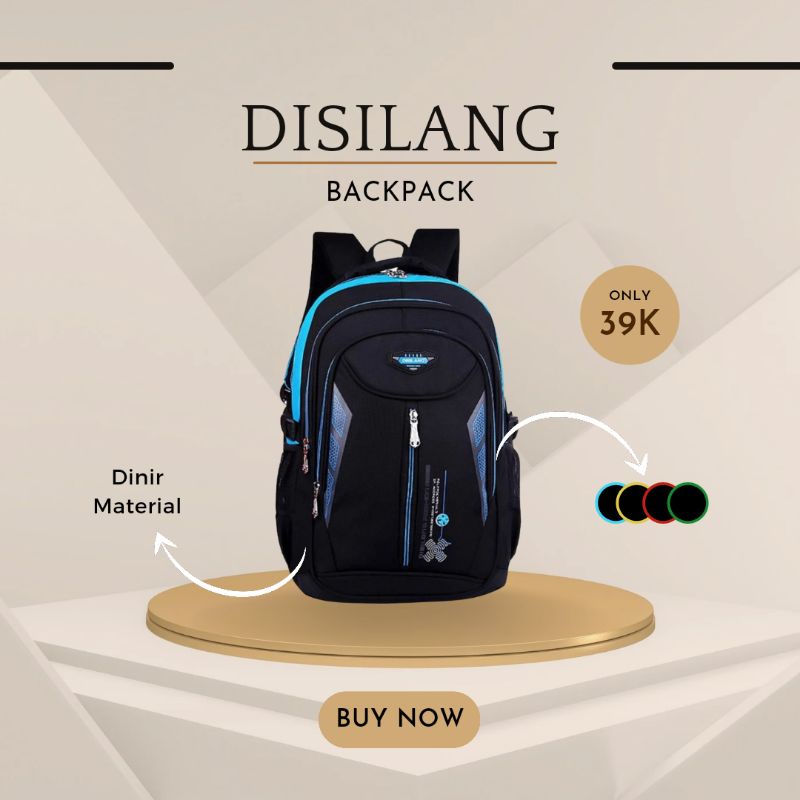 EMOEMO-Tas Sekolah Ransel Anak Laki Laki Perempuan Backpack Disilang