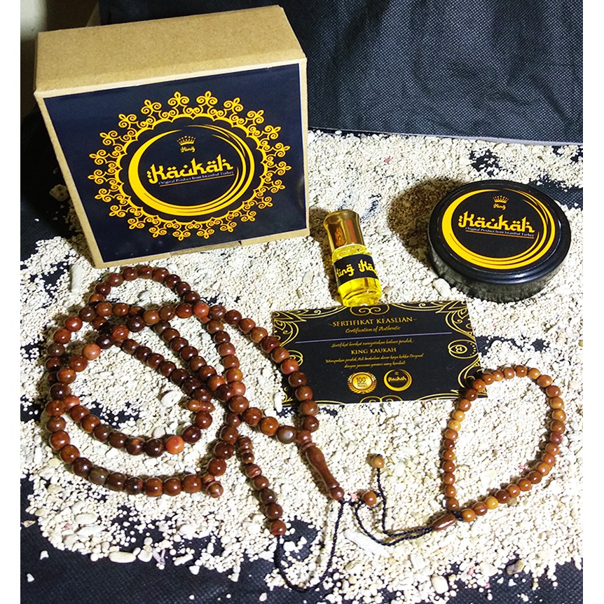 Tasbih Kokka  Bulat Besar Uk 7 5mm bonus parfum gelang  