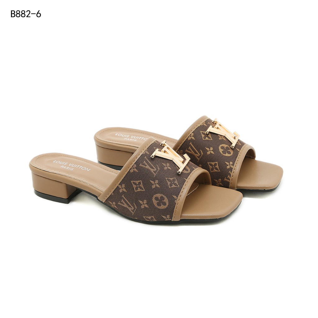 Canvas Slide Mule Sandals  #B882-6