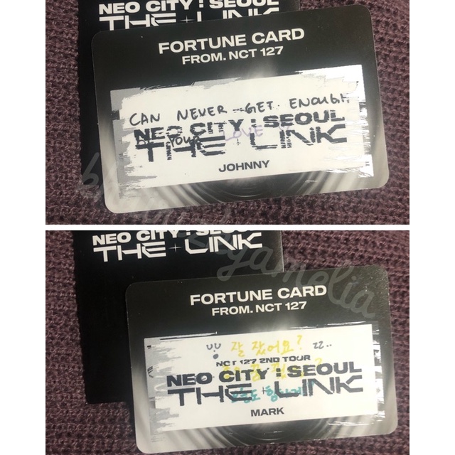 NCT127 THE LINK FORTUNE CARD JOHNNY / MARK