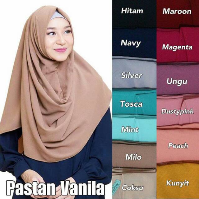 READY GROSIR 10pcs Pastan Vanila Pasmina Instan Bublepop Crepe MURAH HIJAB JILBAB KUDUS