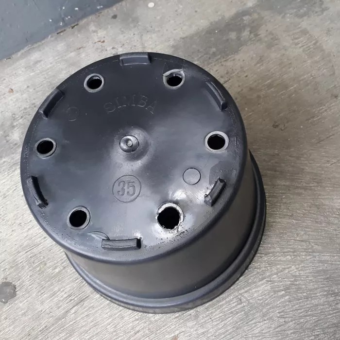 Gaardeen Pot Hitam 35, Pot Plastik Warna Hitam 35, Tabulapot, Pot Meriah