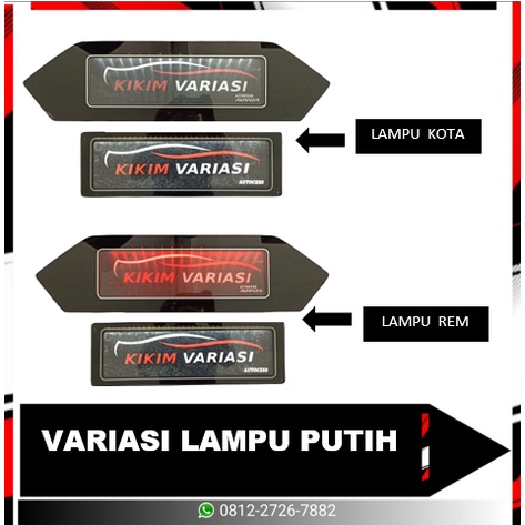 TEMPAT PLAT KHUSUS AVANZA 2021-2022 + LAMPU (BIRU &amp; PUTIH)