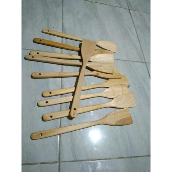 Sutil kayu / sendok kayu / sodet kayu / spatula kayu mahoni / SUTIL MAHONI P35